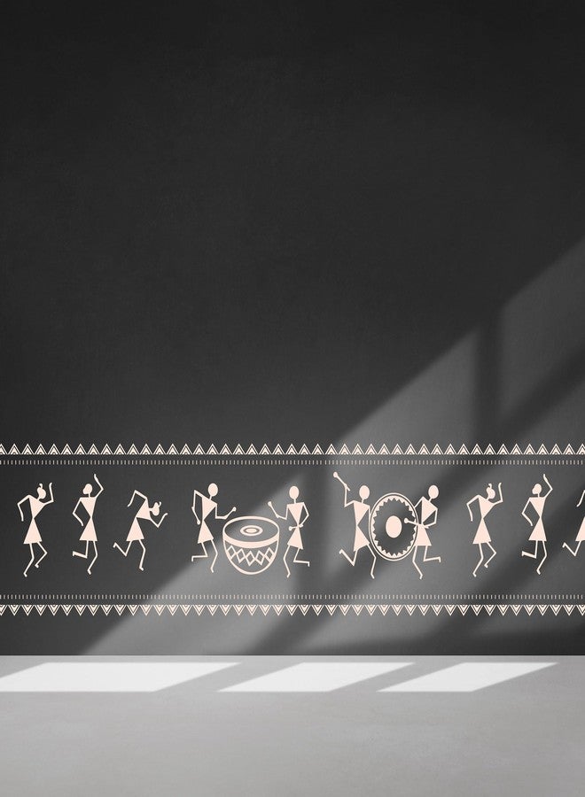 StenCart Warli Tribal Art Pack of 4 Reusable Wall Stencil Design Stencil for Wall Painting Home Wall Decoration(16 inch x 24 inch)-Suitable for Room Decor,Ceiling and Floors Stencil - Image 1